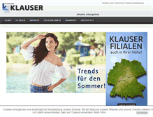Tablet Screenshot of klauser-schuhe.de